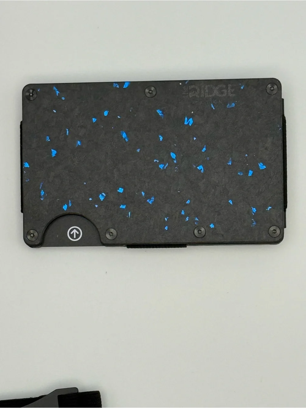 The Ridge Black Wallet with Blue Speckle - Slim RFID Money Clip